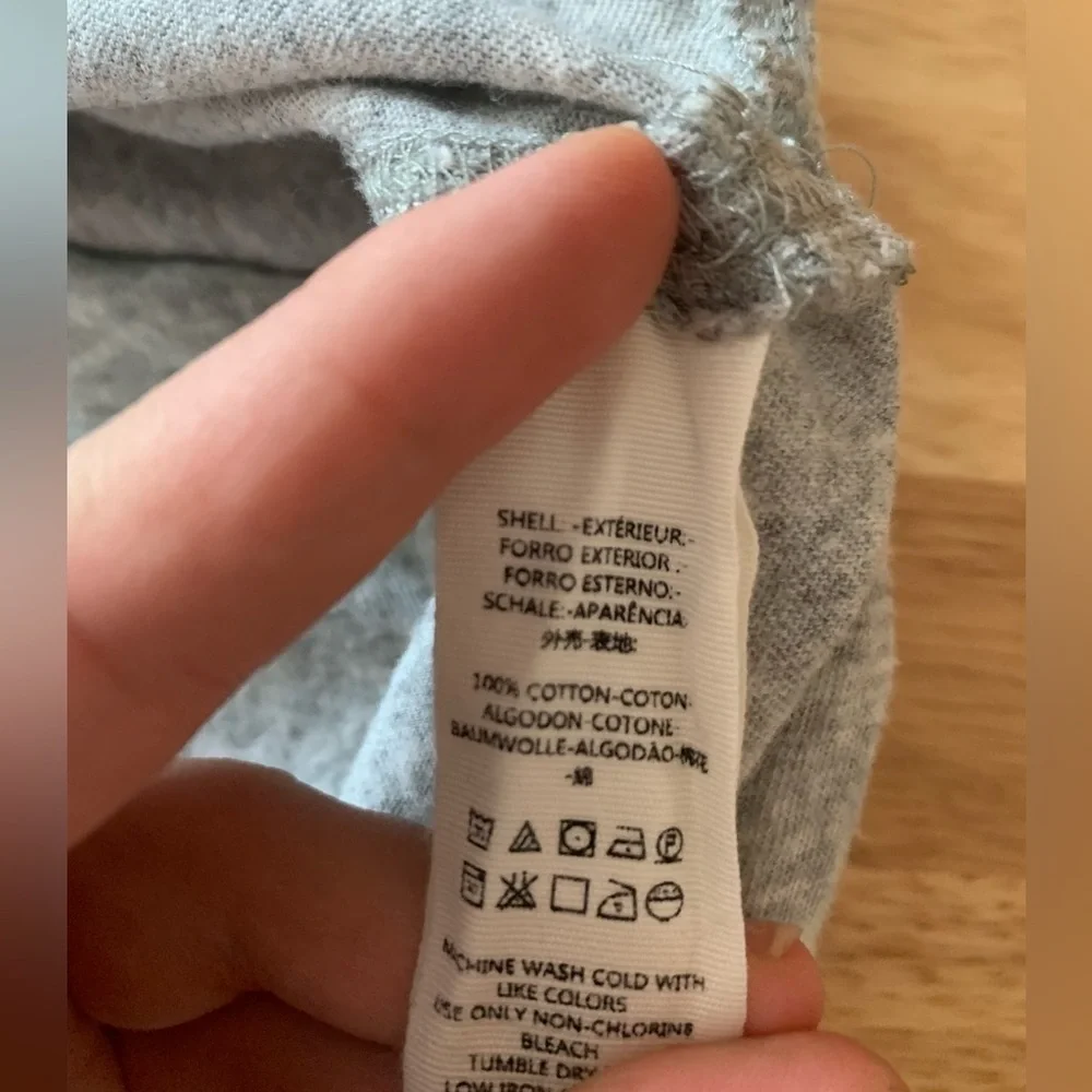 Free People Gray Short Sleeve Tee With Embroidered detail size XS - Picture 10 of 13